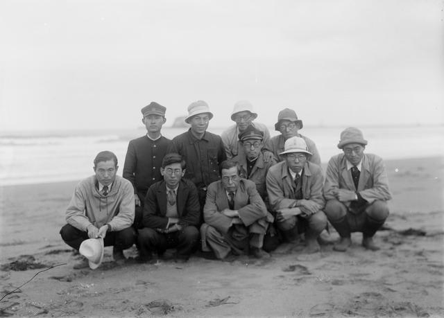 集合写真（モヨロ貝塚近辺の海岸にて）