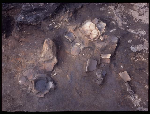 Pit House 7b, excavated pottery