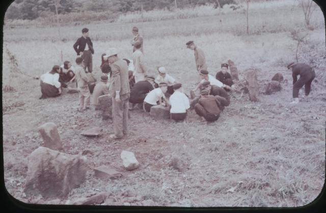 Hokuei (Soga) Stone Circle, view of investigation (from the west)