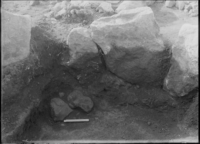 Hokuei (Soga) Stone Circle, stone circle No.2, burial pit (from the east)