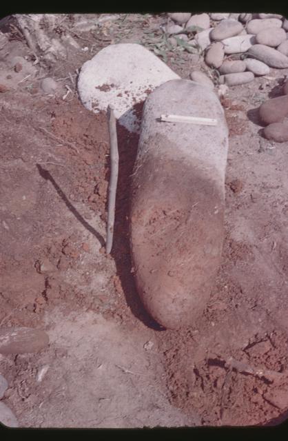 Jichin’yama Stone Circle, excavated standing stone