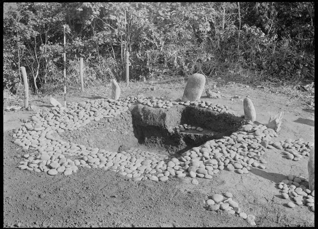 Jichin’yama Stone Circle, reconstruction after excavating (from the west)