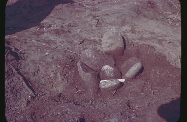 Keisatsu Urayama Site, site under the standing stone? (direction of photograph unknown)