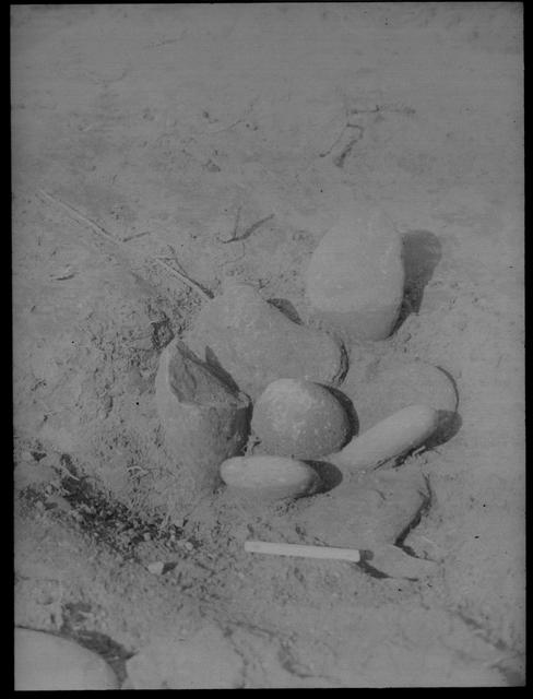 Keisatsu Urayama Site, site under the standing stone? (direction of photograph unknown)