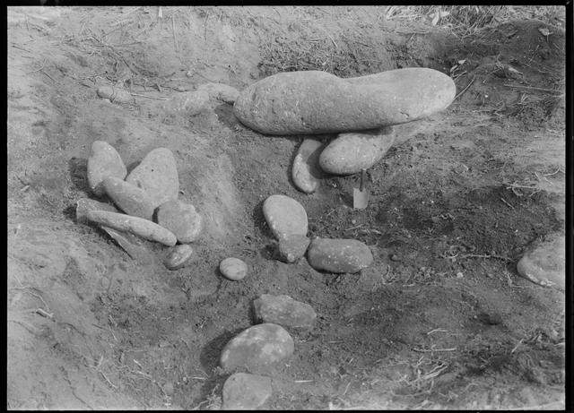 Keisatsu Urayama Site, site under the standing stone? (direction of photograph unknown)