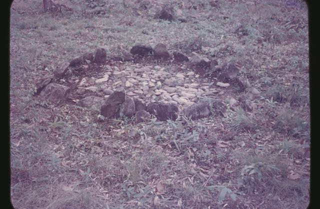 Otoe Stone Circle, stone circle No.2, reconstruction after the site investigation (from the southwest)