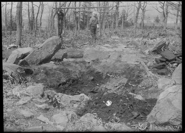 Otoe Stone Circle, stone circle No.5, backfilling after the excavation (from the east)