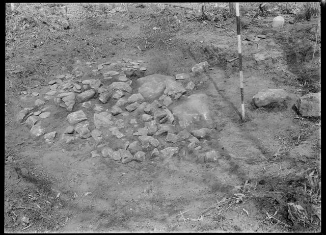 Otoe Stone Circle, southern part of stone circle No.12, concentration of stones (from the west)