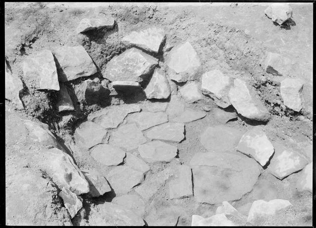 Otoe Stone Circle, stone circle No.13, burial pit (from the east)